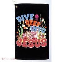 Dive Deep Into Jesus Scuba Vbs 2024 Christian Camp Gift Golf Towel thumb 0