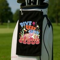 Dive Deep Into Jesus Scuba Vbs 2024 Christian Camp Gift Golf Towel thumb 2