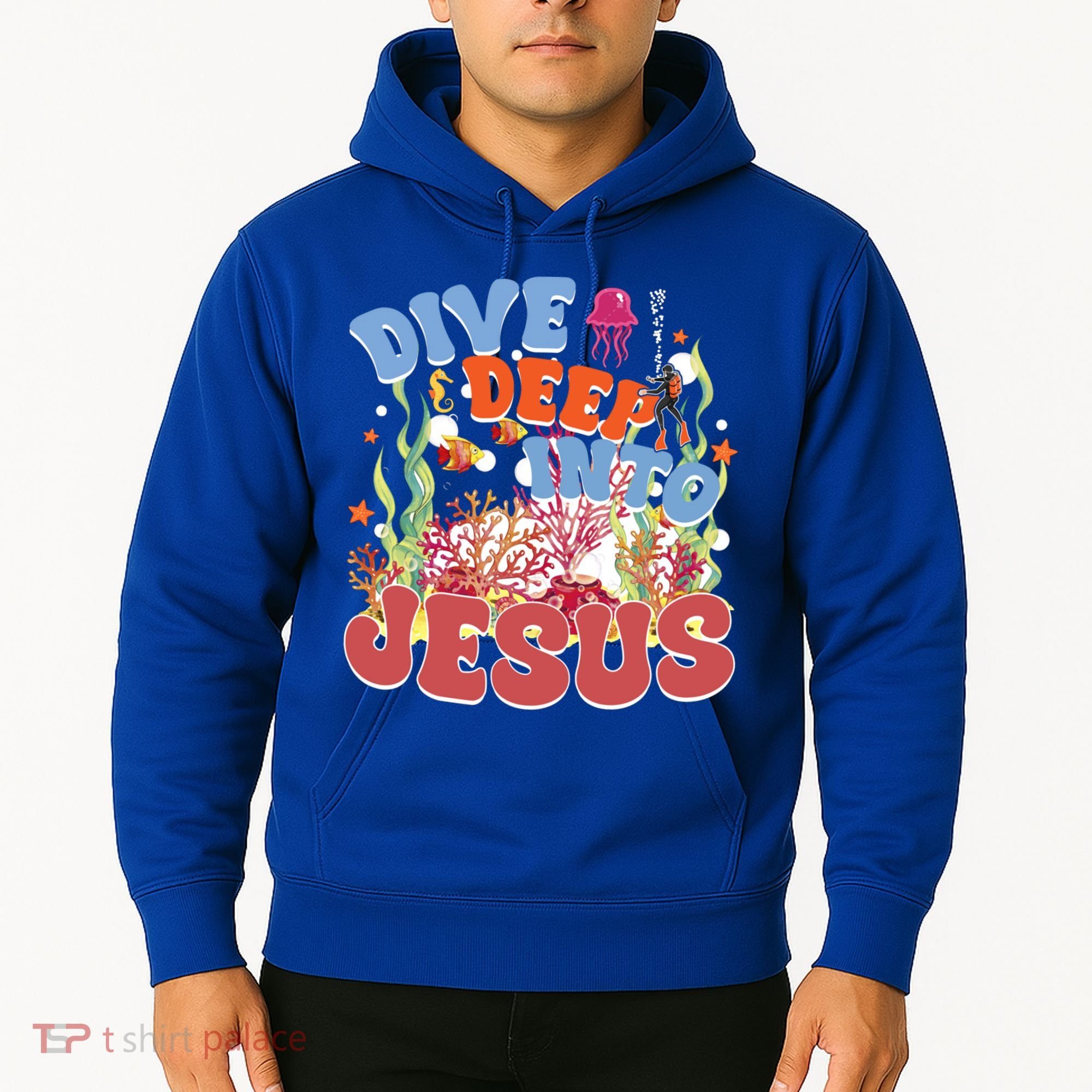 Dive Deep Into Jesus Scuba Vbs 2024 Christian Camp Gift Hoodie