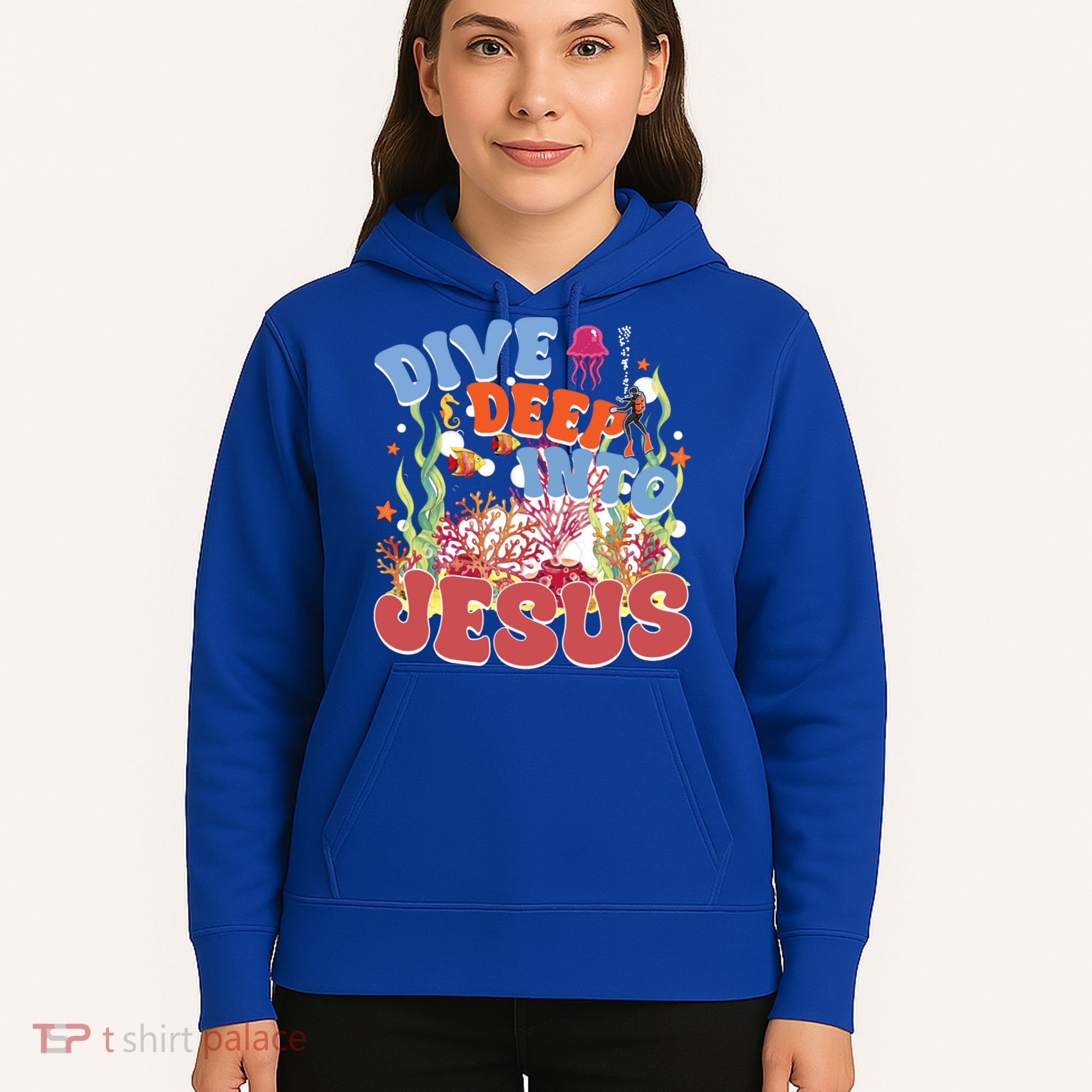 Dive Deep Into Jesus Scuba Vbs 2024 Christian Camp Gift Hoodie