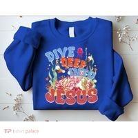 Dive Deep Into Jesus Scuba Vbs 2024 Christian Camp Gift Sweatshirt thumb 2