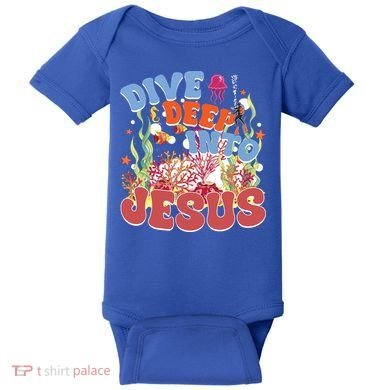 Dive Deep Into Jesus Scuba Vbs 2024 Christian Camp Gift Baby Bodysuit
