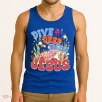 Dive Deep Into Jesus Scuba Vbs 2024 Christian Camp Gift Tank Top thumb 3