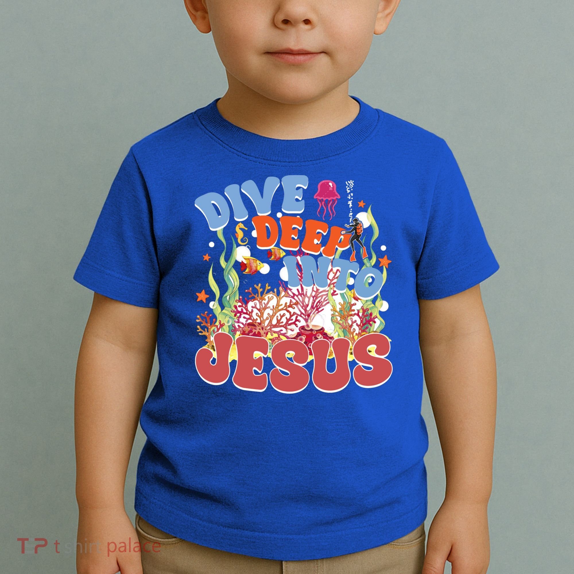 Dive Deep Into Jesus Scuba Vbs 2024 Christian Camp Gift Toddler T-Shirt