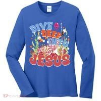 Dive Deep Into Jesus Scuba Vbs 2024 Christian Camp Gift Women's Long Sleeve Shirt thumb 0
