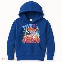 Dive Deep Into Jesus Scuba Vbs 2024 Christian Camp Gift Kids Hoodie thumb 0