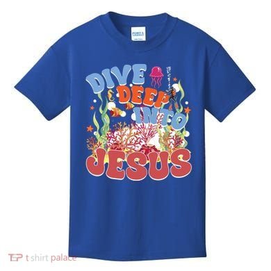 Dive Deep Into Jesus Scuba Vbs 2024 Christian Camp Gift Kids T-Shirt