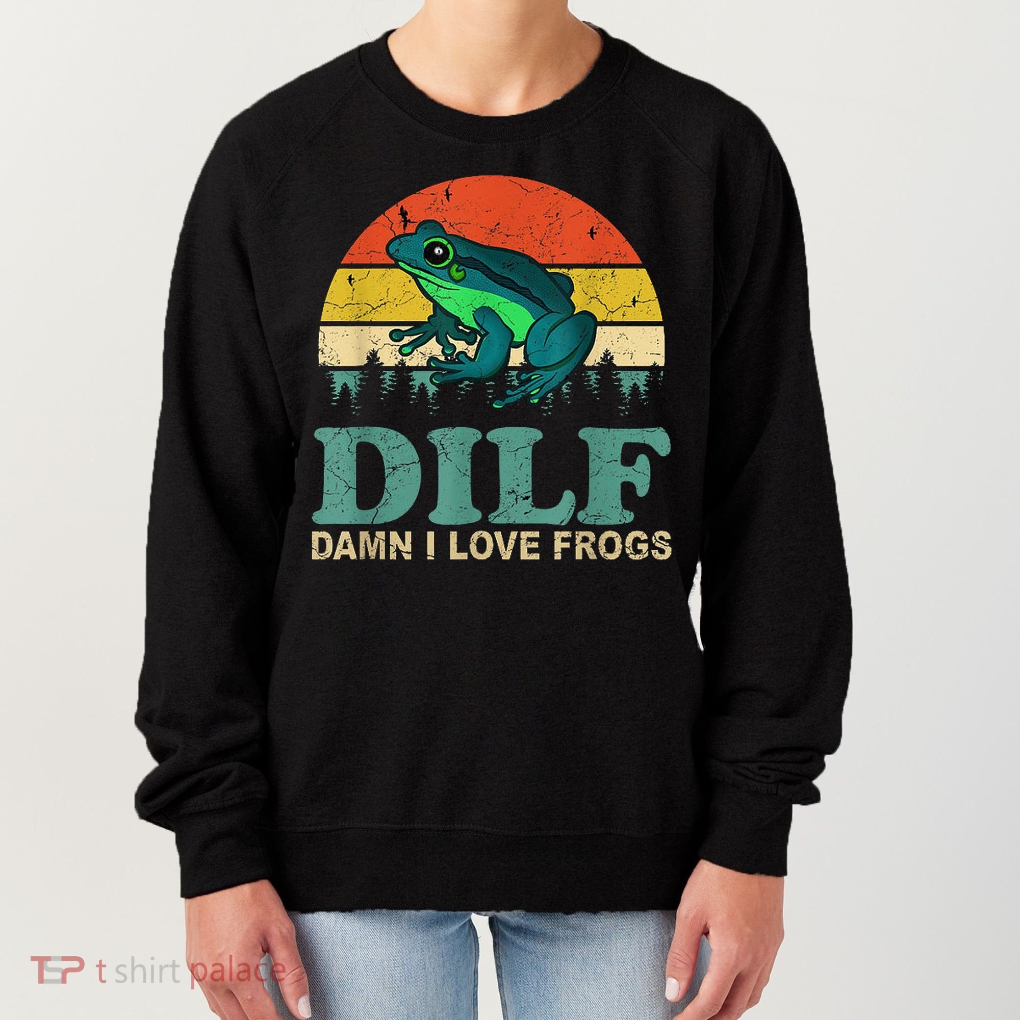 DILF Damn I Love Frogs Women's Sweatshirt