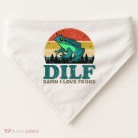 DILF Damn I Love Frogs USA-Made Doggie Bandana thumb 0