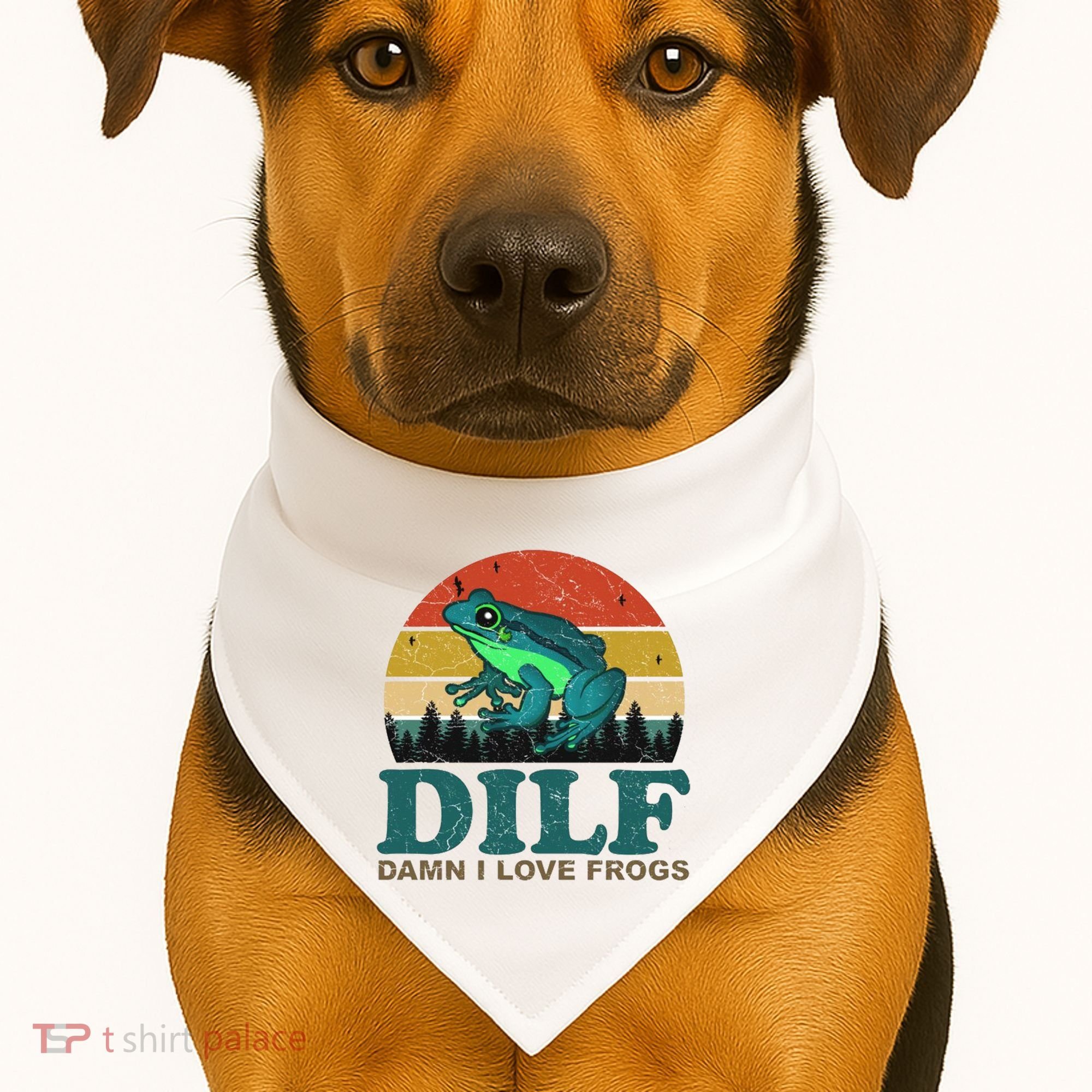 DILF Damn I Love Frogs USA-Made Doggie Bandana