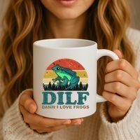 DILF Damn I Love Frogs Coffee Mug thumb 3