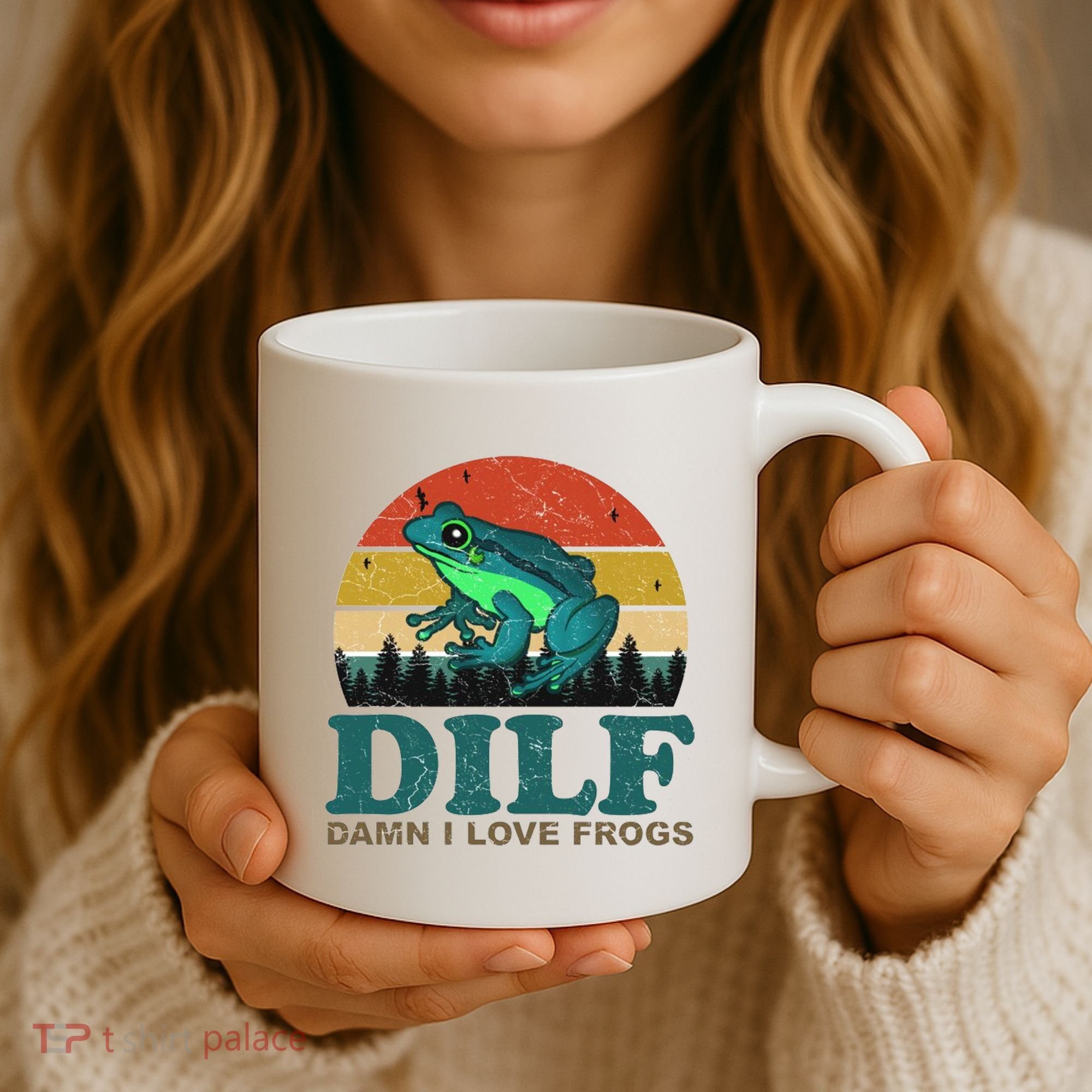 DILF Damn I Love Frogs Coffee Mug