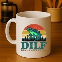 DILF Damn I Love Frogs Coffee Mug thumb 4