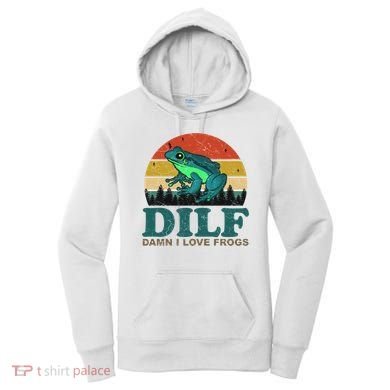 DILF Damn I Love Frogs Women's Hoodie