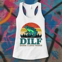 DILF Damn I Love Frogs Women's Tank Top thumb 3