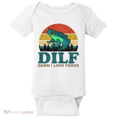 DILF Damn I Love Frogs Baby Bodysuit