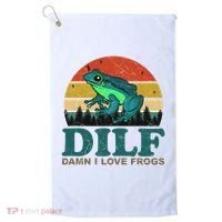 DILF Damn I Love Frogs Golf Towel thumb 0