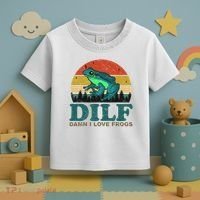 DILF Damn I Love Frogs Toddler T-Shirt thumb 3