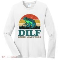 DILF Damn I Love Frogs Women's Long Sleeve Shirt thumb 0