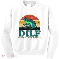 DILF Damn I Love Frogs Kids Sweatshirt thumb 0