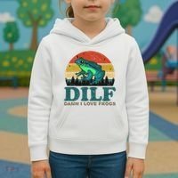 DILF Damn I Love Frogs Kids Hoodie thumb 3