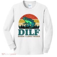 DILF Damn I Love Frogs Kids Long Sleeve Shirt thumb 0
