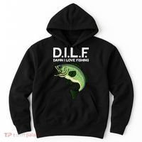 D.I.L.F Damn I love Fishing Hoodie thumb 0