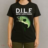 D.I.L.F Damn I love Fishing T-Shirt thumb 4