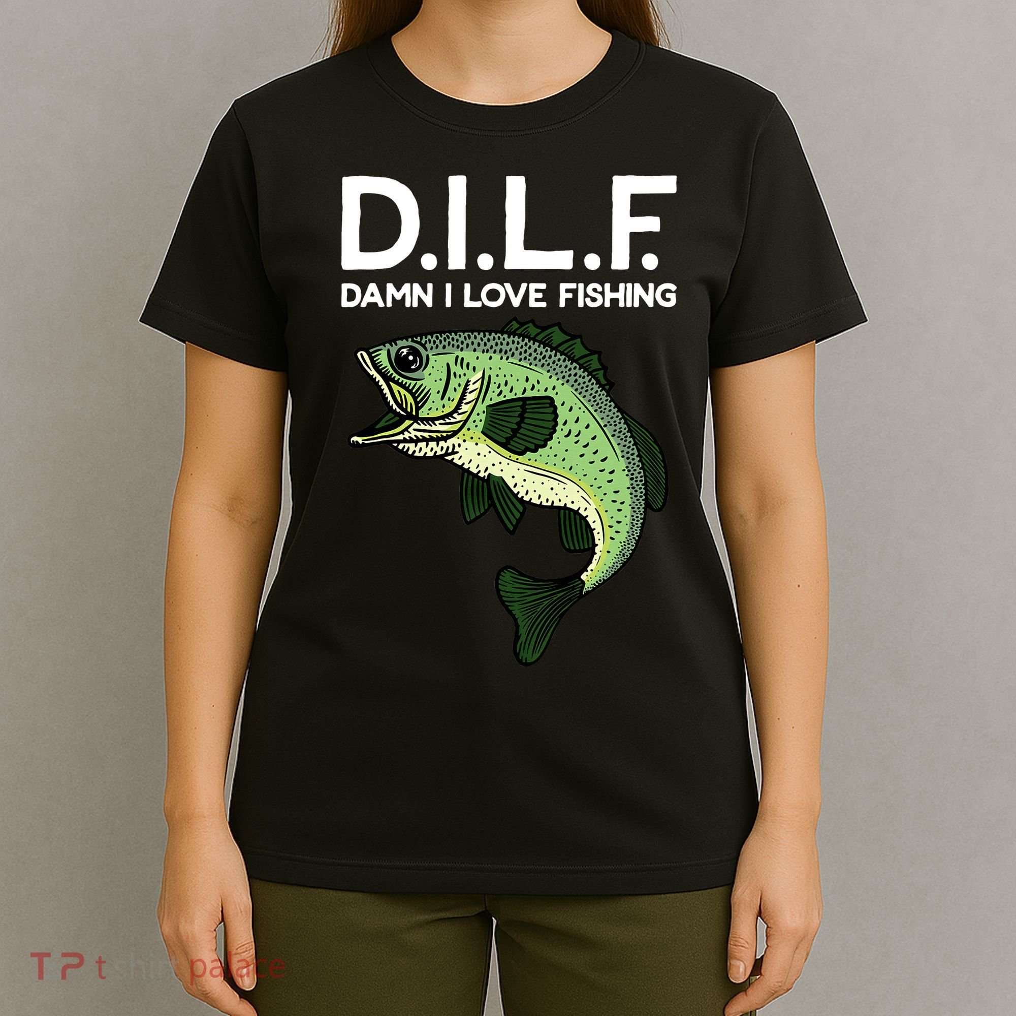 D.I.L.F Damn I love Fishing T-Shirt