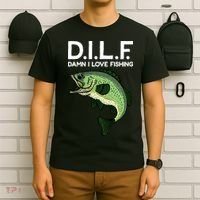 D.I.L.F Damn I love Fishing T-Shirt thumb 6
