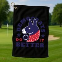 Democrats Do It Better Political Golf Towel thumb 1