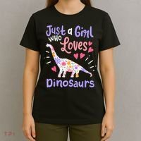 Dinosaur Dinosaur Just A Girl Who Loves Dinosaur T-Shirt thumb 4