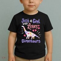 Dinosaur Dinosaur Just A Girl Who Loves Dinosaur Toddler T-Shirt thumb 2