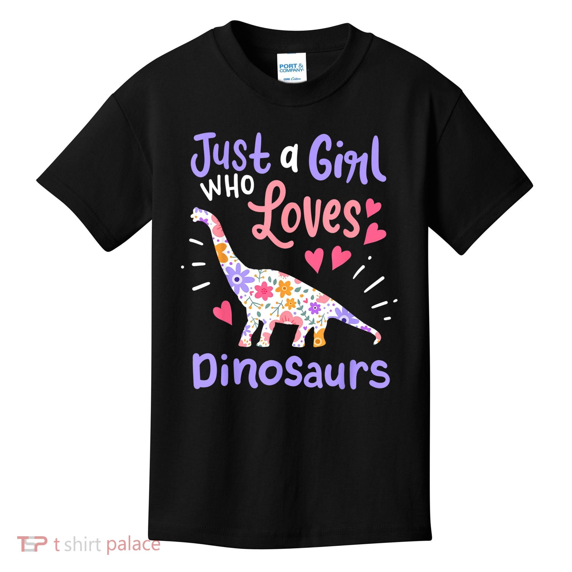 Dinosaur Dinosaur Just A Girl Who Loves Dinosaur Kids T-Shirt