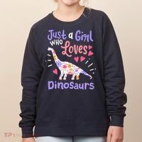 Dinosaur Dino Just a Girl Who Loves Dinosaurs Women's Sweatshirt thumb 0