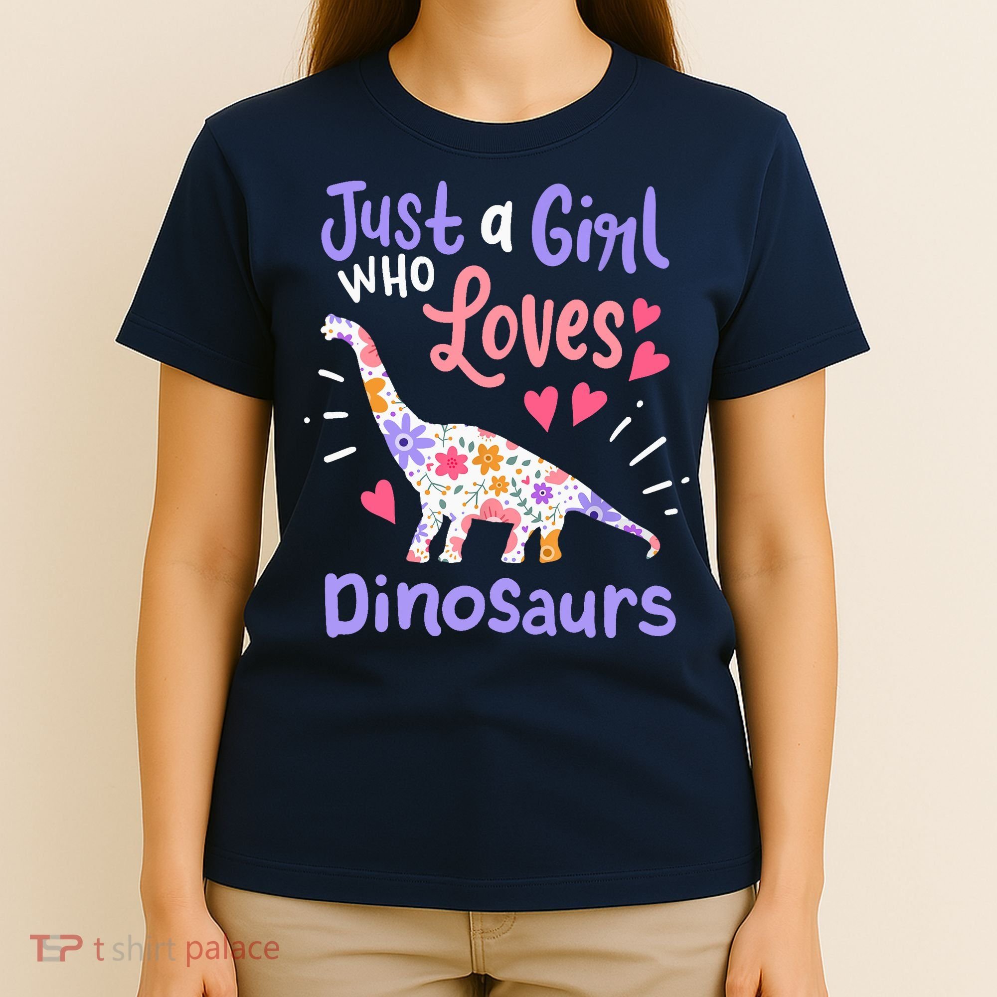 Dinosaur Dino Just a Girl Who Loves Dinosaurs T-Shirt