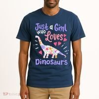 Dinosaur Dino Just a Girl Who Loves Dinosaurs Tall T-Shirt thumb 2