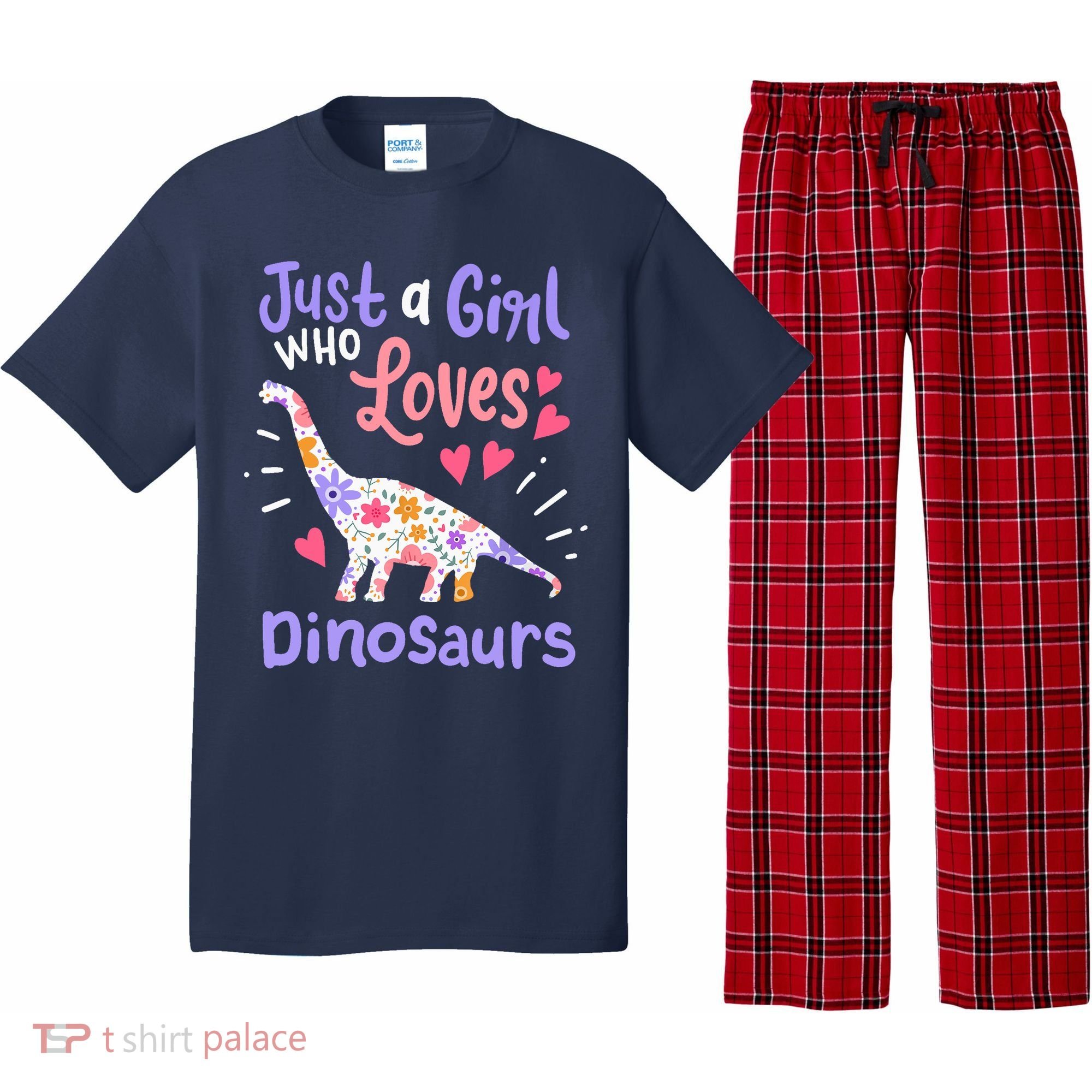 Dinosaur Dino Just a Girl Who Loves Dinosaurs Pajama Set