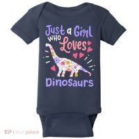 Dinosaur Dino Just a Girl Who Loves Dinosaurs Baby Bodysuit thumb 0