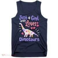 Dinosaur Dino Just a Girl Who Loves Dinosaurs Tank Top thumb 0