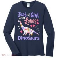 Dinosaur Dino Just a Girl Who Loves Dinosaurs Women's Long Sleeve Shirt thumb 0
