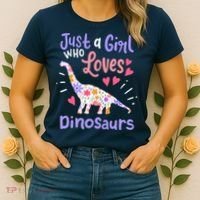 Dinosaur Dino Just a Girl Who Loves Dinosaurs Women's T-Shirt thumb 2