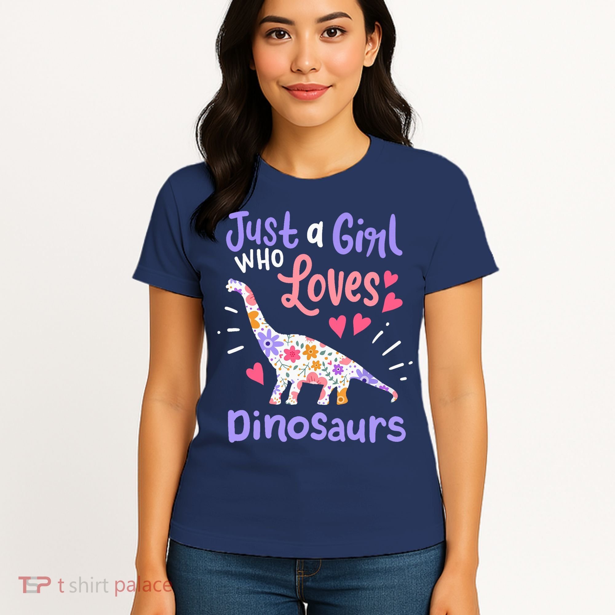 Dinosaur Dino Just a Girl Who Loves Dinosaurs Women's T-Shirt