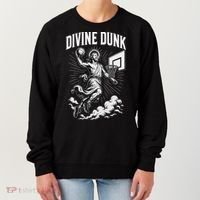 Divine Dunk Jesus Basketball Meme Religious Christian Women's Sweatshirt thumb 0