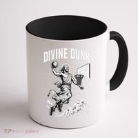 Divine Dunk Jesus Basketball Meme Religious Christian Coffee Mug thumb 1