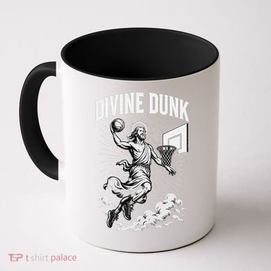 Divine Dunk Jesus Basketball Meme Religious Christian Coffee Mug