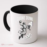 Divine Dunk Jesus Basketball Meme Religious Christian Coffee Mug thumb 0