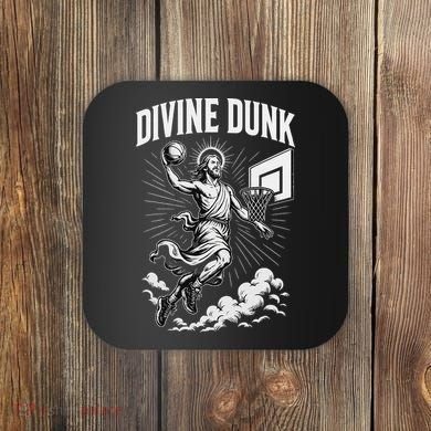 Divine Dunk Jesus Basketball Meme Religious Christian Coaster