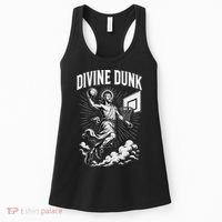 Divine Dunk Jesus Basketball Meme Religious Christian Women's Tank Top thumb 0