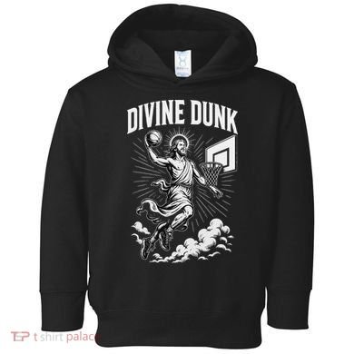 Divine Dunk Jesus Basketball Meme Religious Christian Toddler Hoodie
